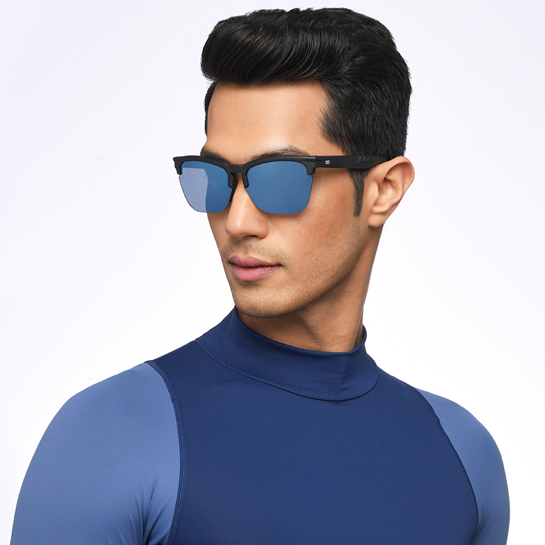 Lenskart Boost Online Black Half Rim Square right side