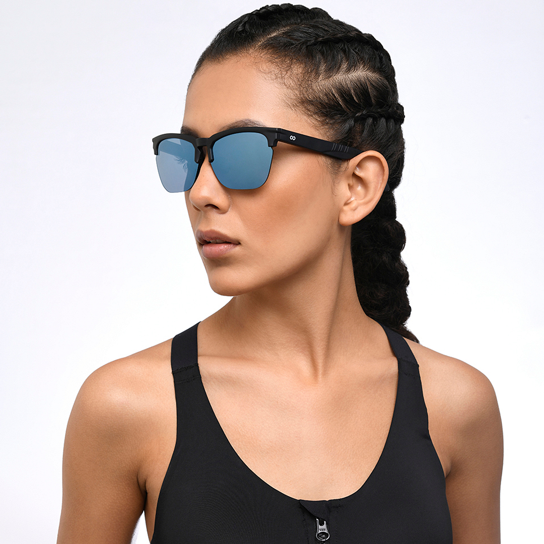 Lenskart Boost Online Black Half Rim Square left side