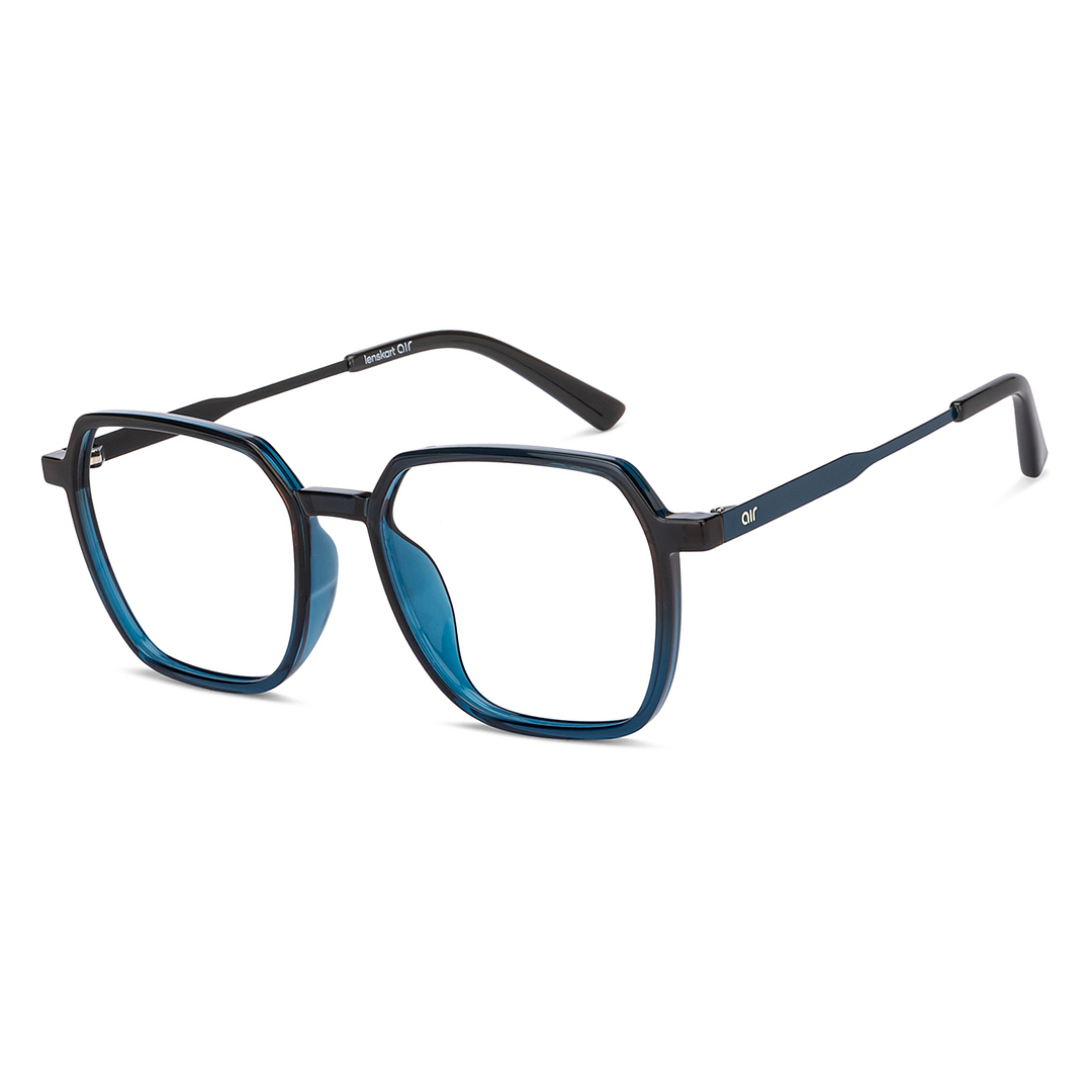 Lenskart Air Online Blue Transparent Full Rim Square right side
