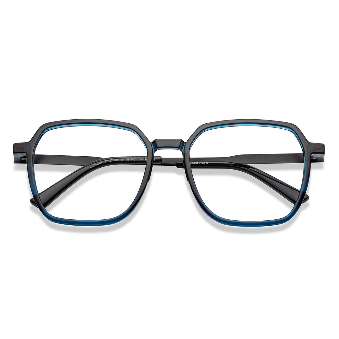 Lenskart Air Online Blue Transparent Full Rim Square left side