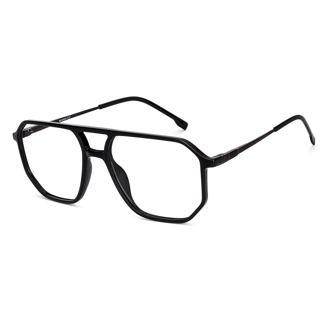 Lenskart Air Black Full Rim Geometric left side