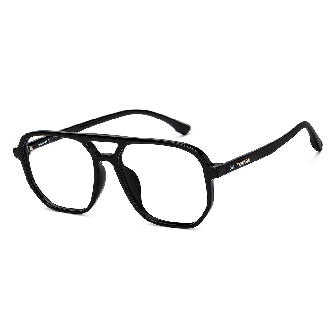 Lenskart Air Black Full Rim Aviator right side