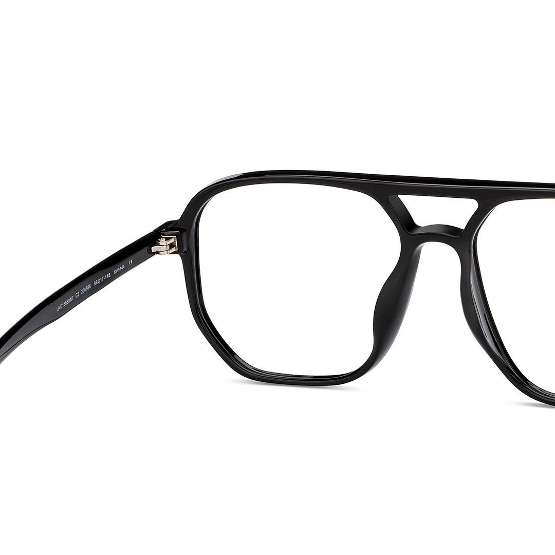 Lenskart Air Black Full Rim Aviator right side