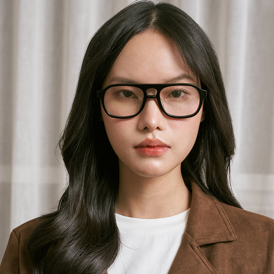 Lenskart Black Full Rim Aviator left side