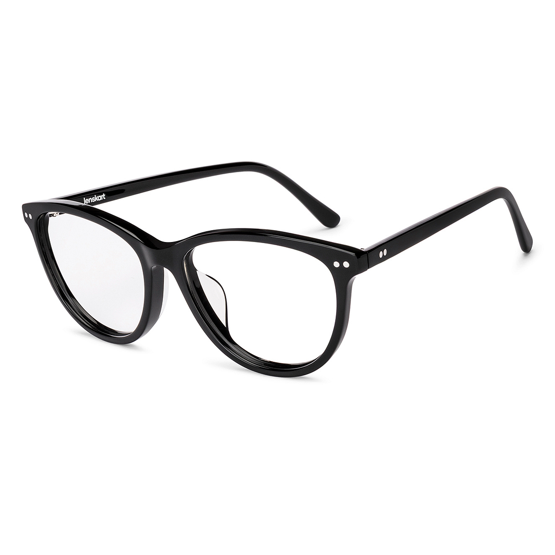 Lenskart Black Full Rim Cat Eye left side