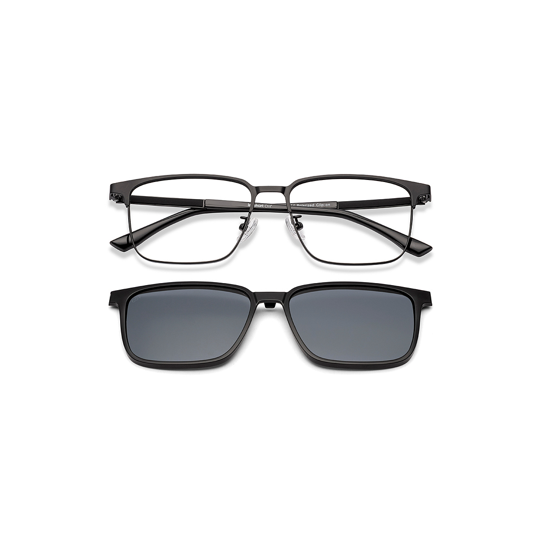 Lenskart Air Black Full Rim Clubmaster left side