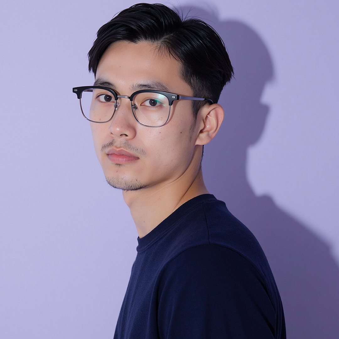 Lenskart Black Full Rim Clubmaster left side