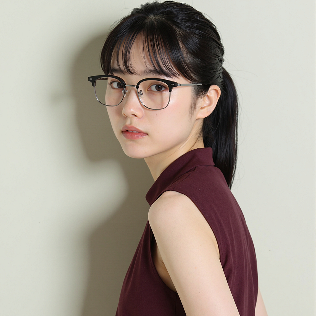 Lenskart Black Full Rim Clubmaster left side