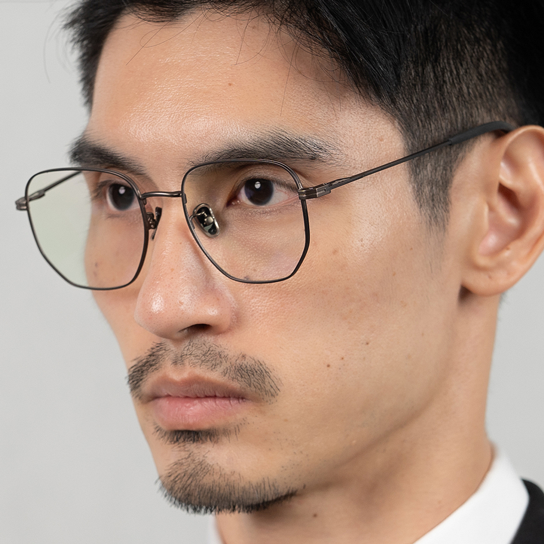 Lenskart Black Full Rim Geometric left side