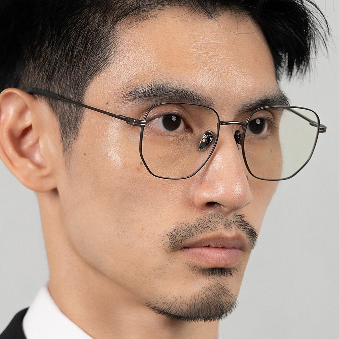 Lenskart Black Full Rim Geometric left side