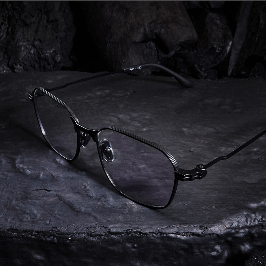 Lenskart STUDIO Black Full Rim Geometric left side