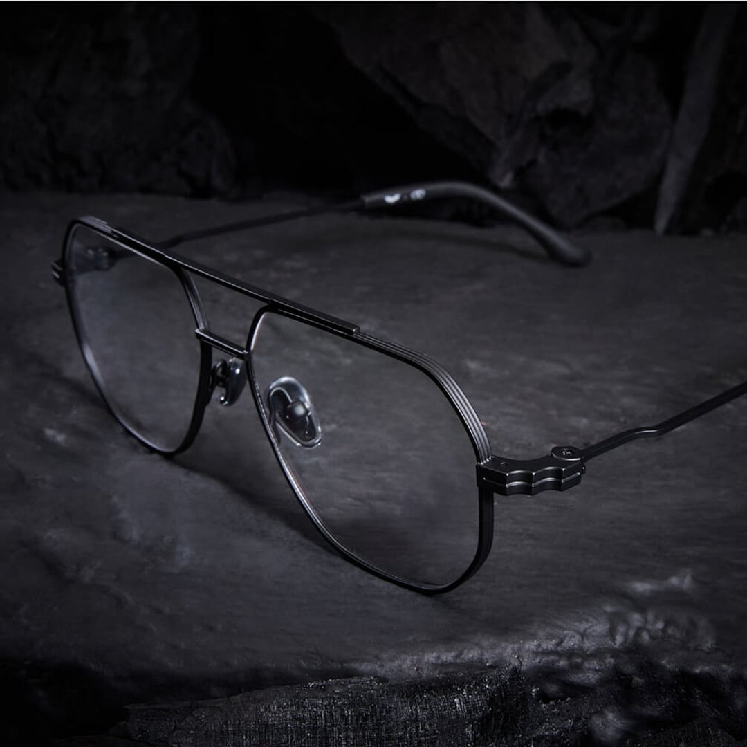 Lenskart STUDIO Black Full Rim Geometric left side