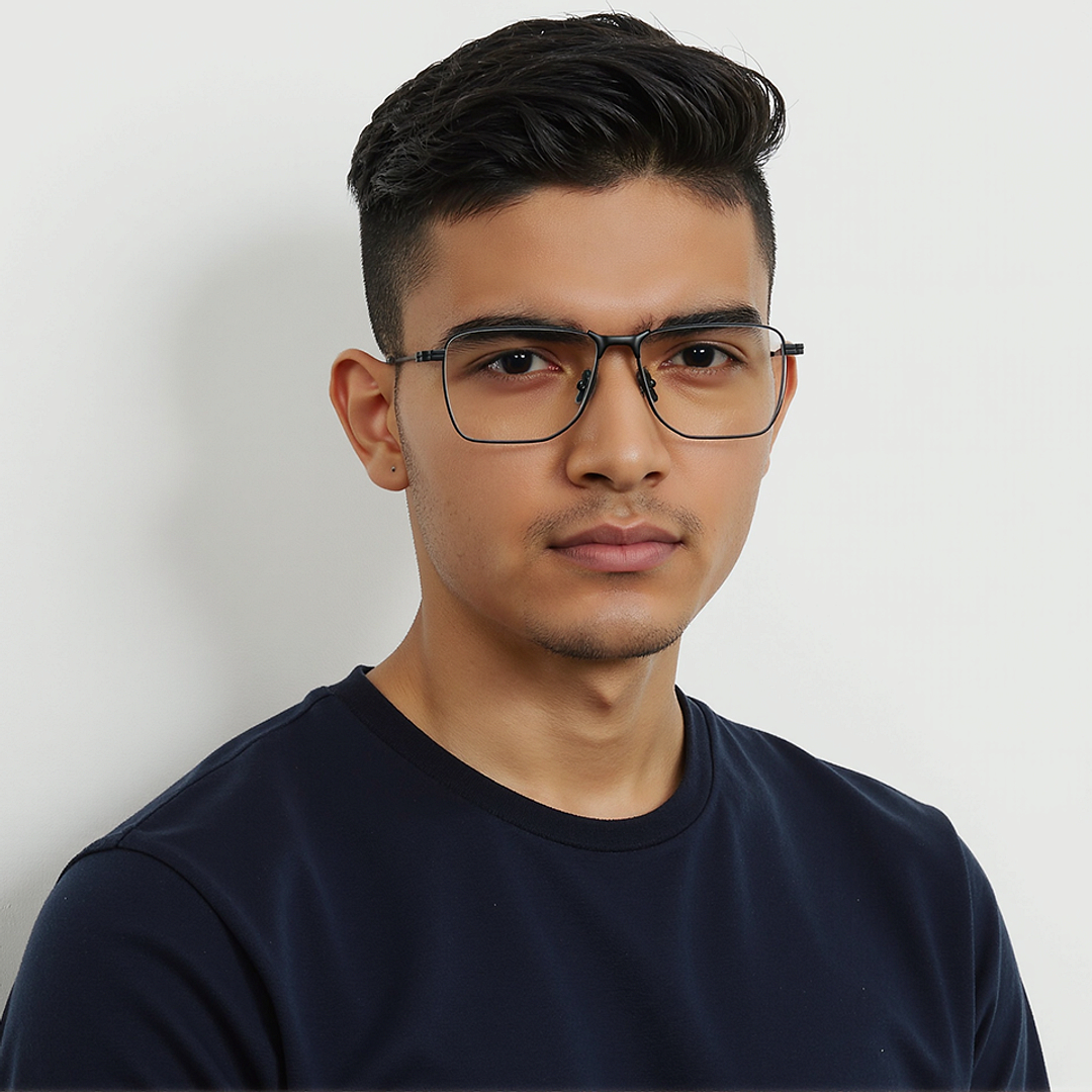 Lenskart STUDIO Black Full Rim Rectangle right side