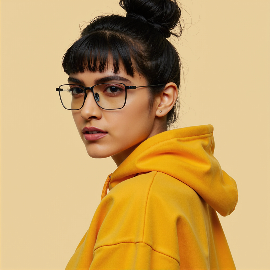 Lenskart STUDIO Black Full Rim Rectangle right side