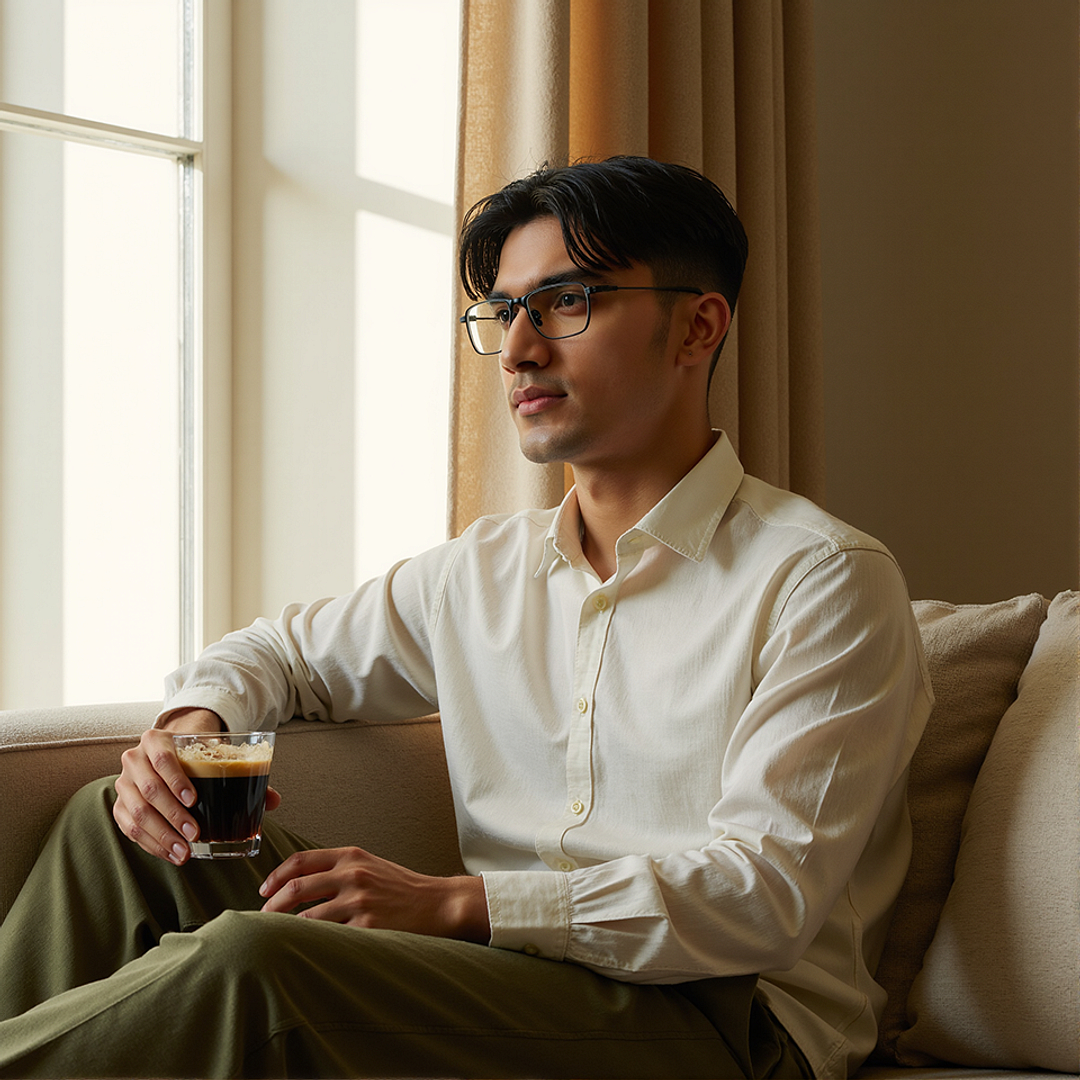 Lenskart STUDIO Black Full Rim Rectangle left side