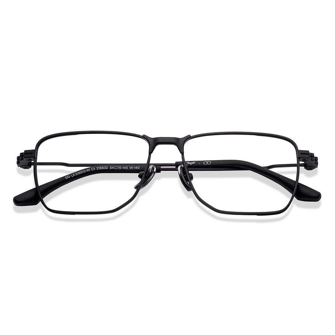 Lenskart STUDIO Black Full Rim Rectangle left side