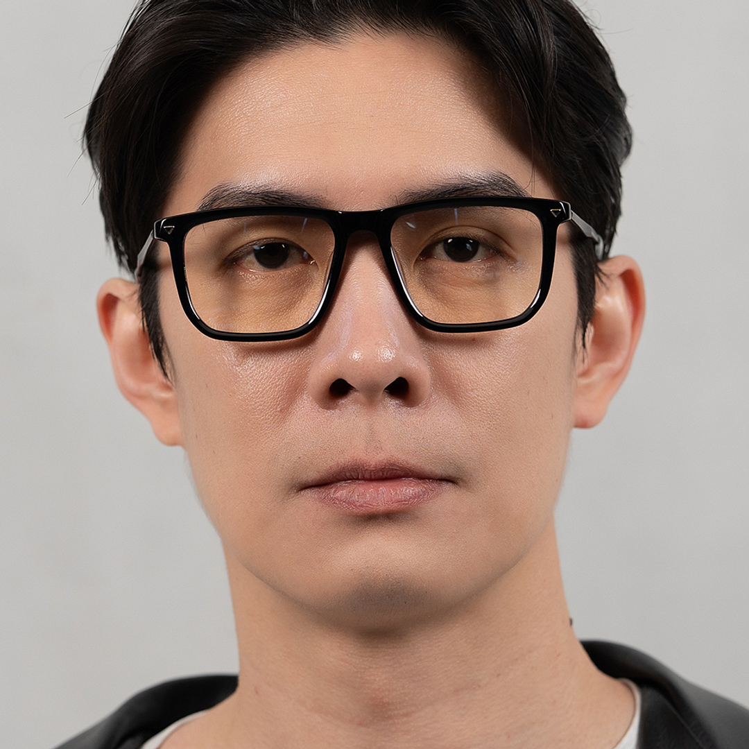 Lenskart STUDIO Black Full Rim Geometric left side