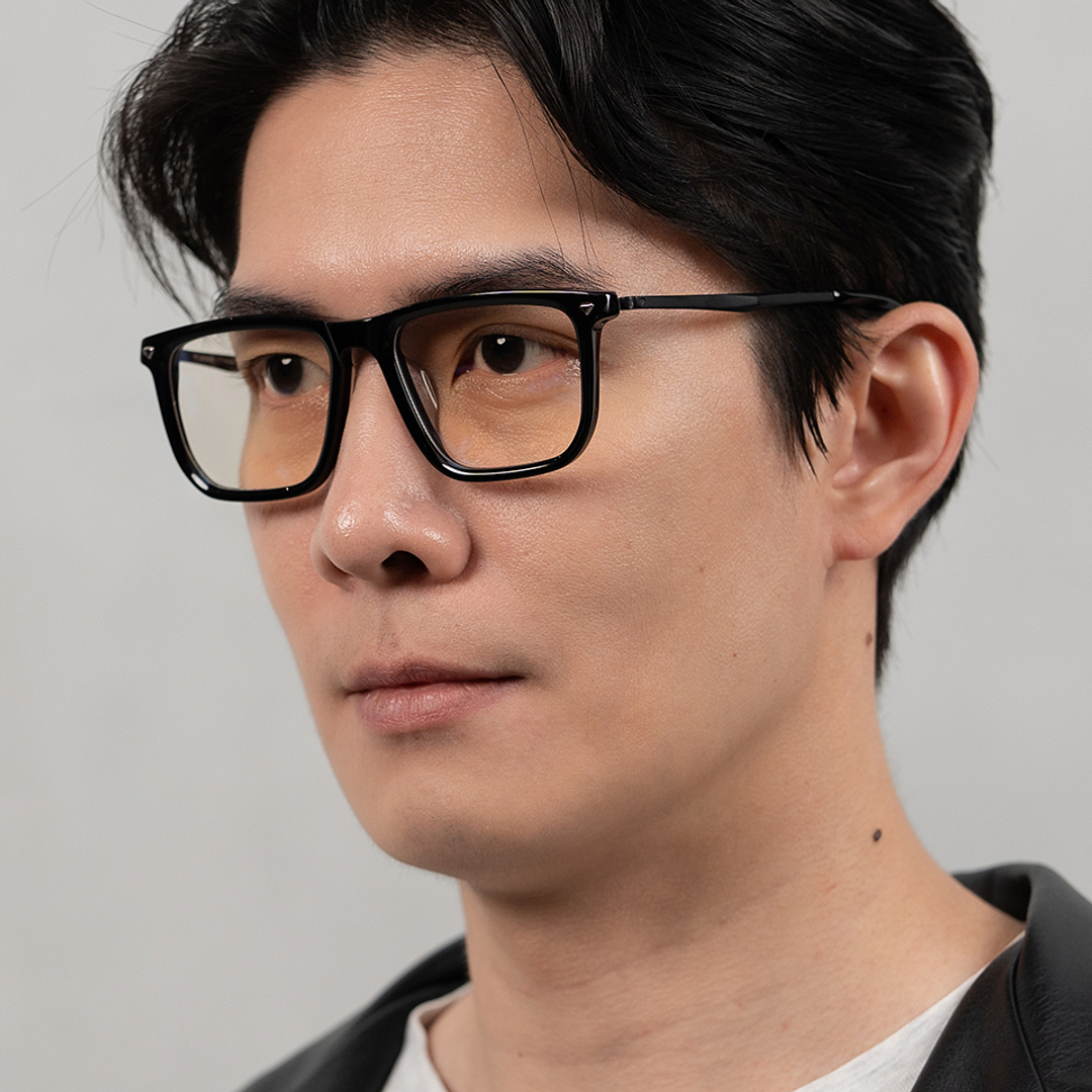Lenskart STUDIO Black Full Rim Geometric right side