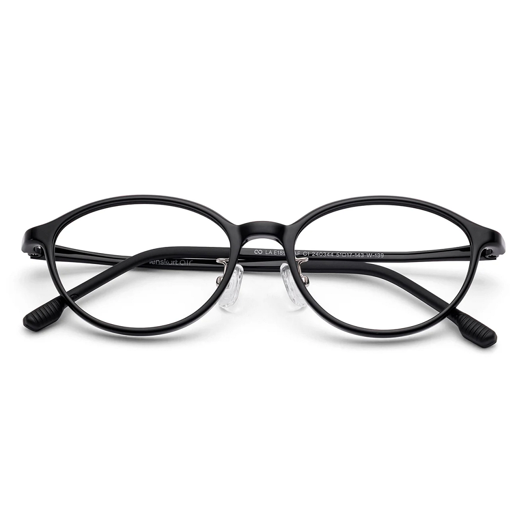 Lenskart Air Black Full Rim Oval left side
