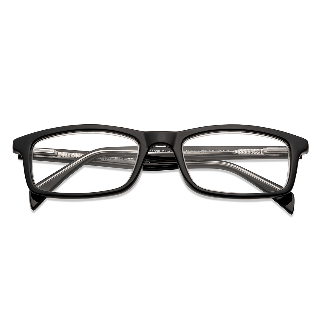 Lenskart READERS Black Black Full Rim Rectangle Lenskart READERS LR E11058 Only for 1 25 Prefitted Powers left side