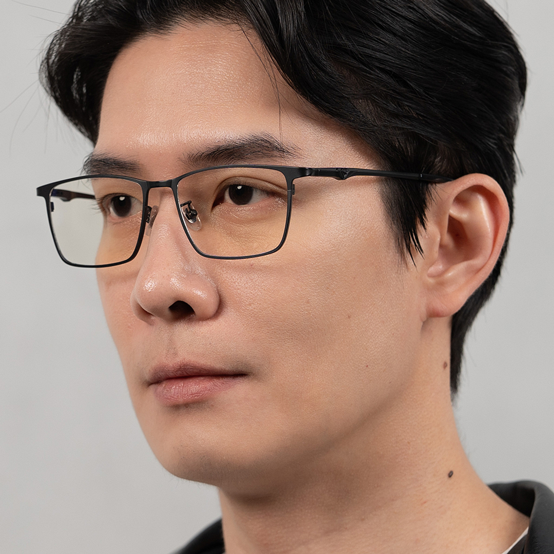 Lenskart STUDIO Black Full Rim Rectangle left side