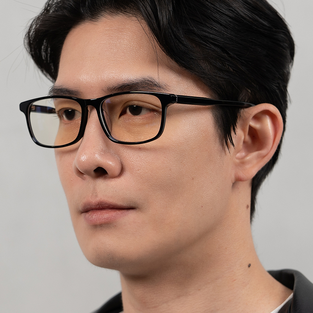 Lenskart STUDIO Black Full Rim Rectangle left side