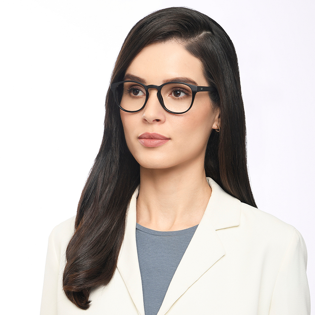 Lenskart Air Online Black Full Rim Round left side