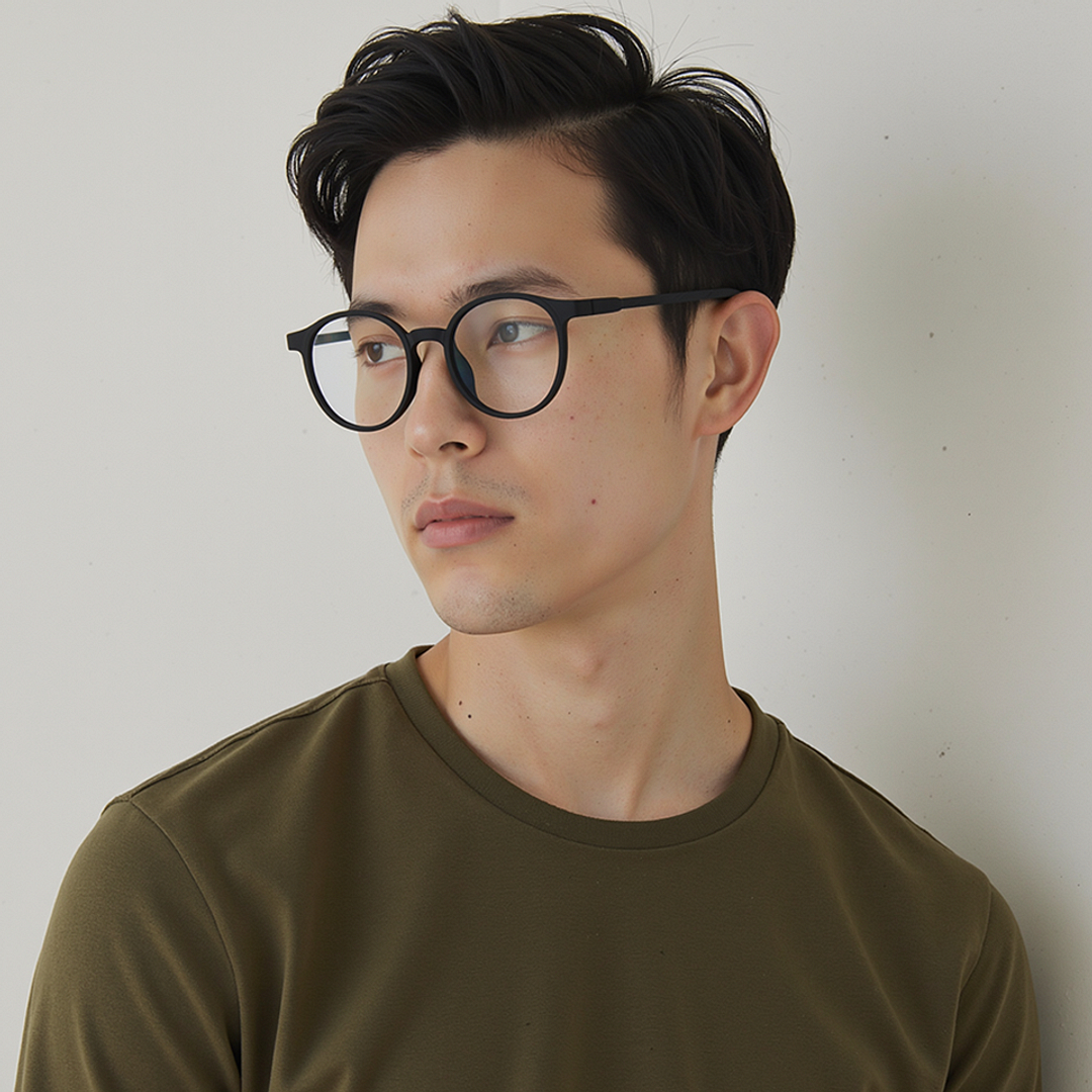 Lenskart Air Online Black Full Rim Round left side