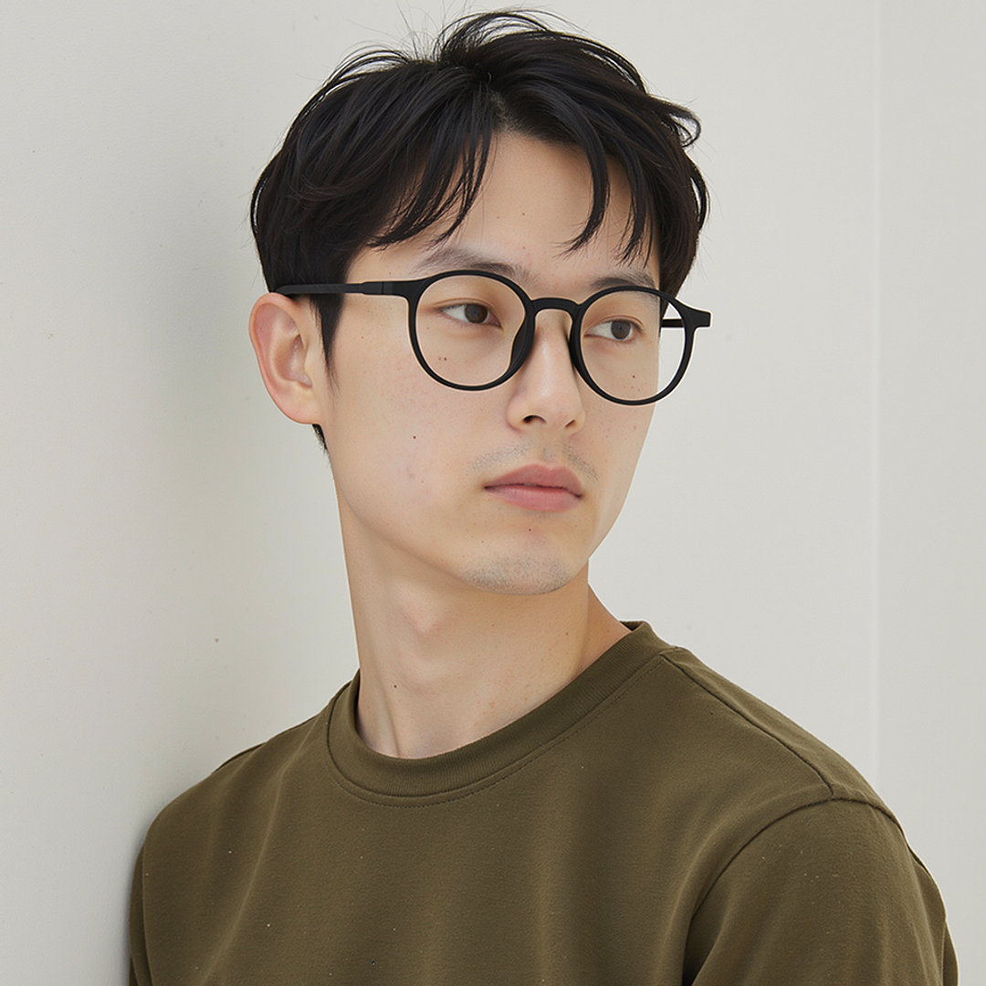 Lenskart Air Online Black Full Rim Round right side