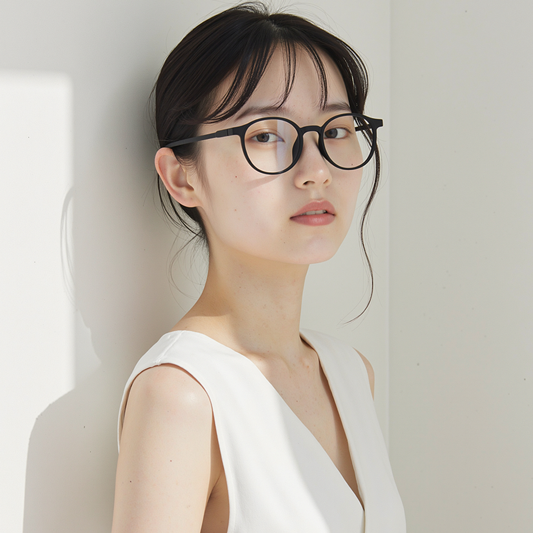 Lenskart Air Online Black Full Rim Round left side