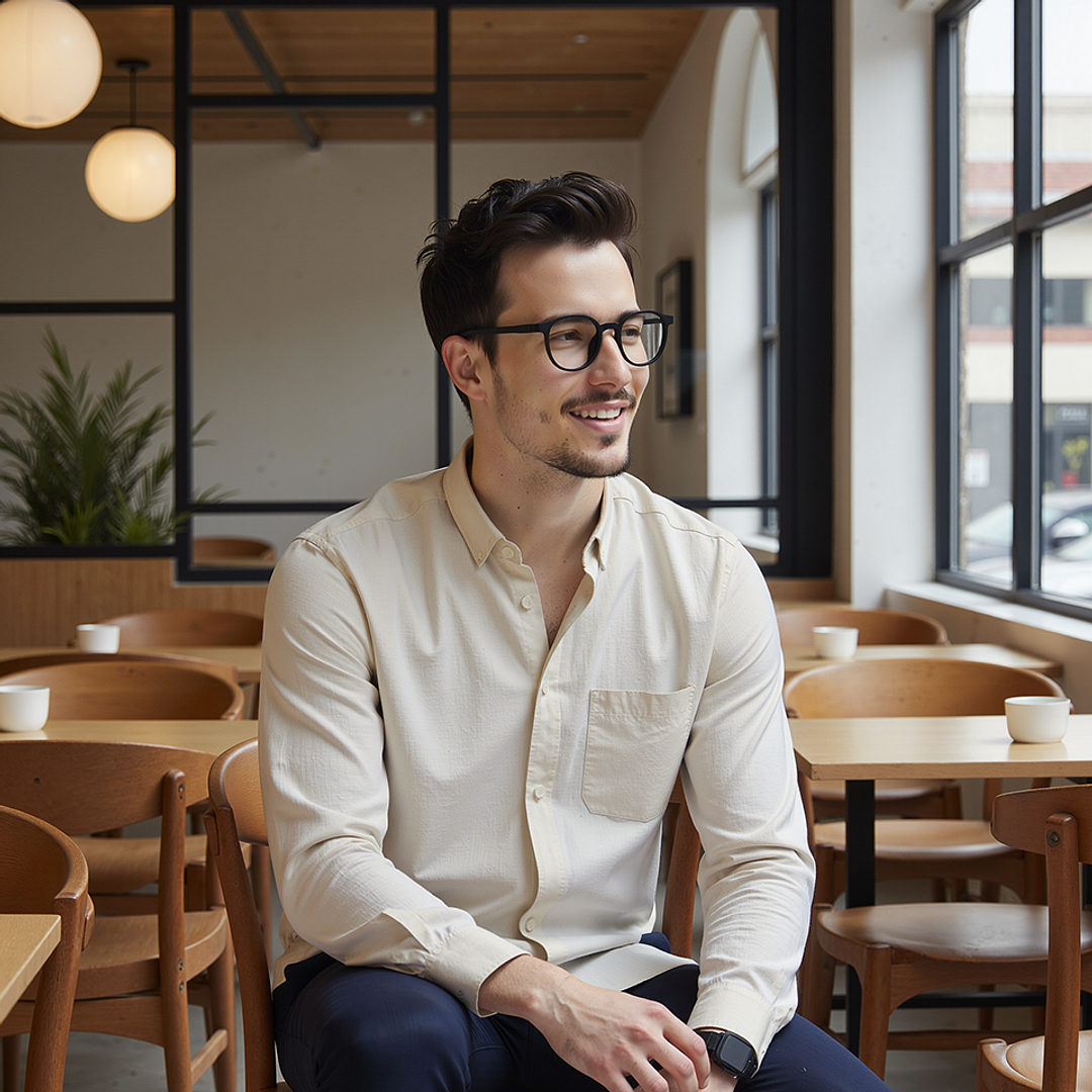 Lenskart Air Online Black Full Rim Round left side