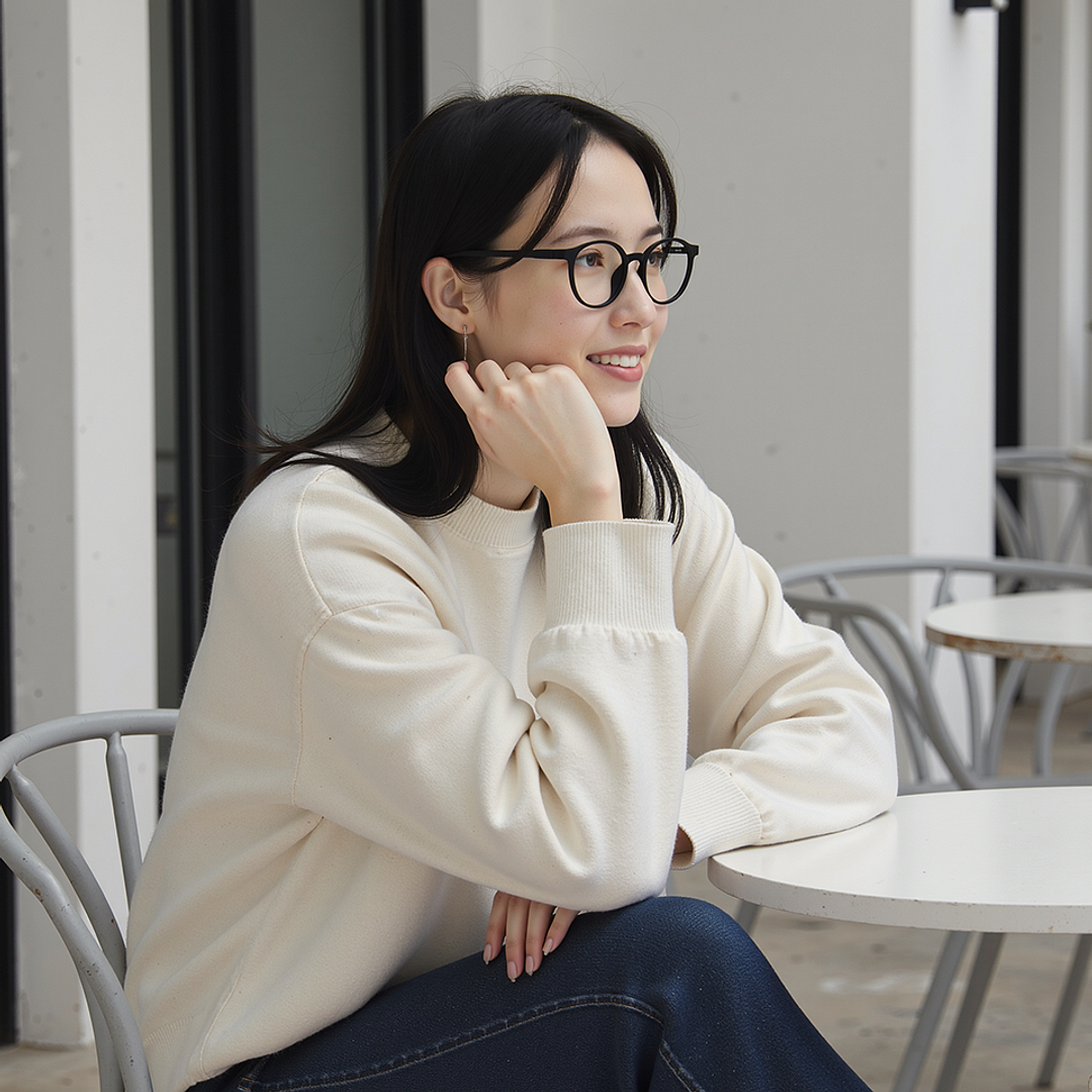 Lenskart Air Online Black Full Rim Round right side