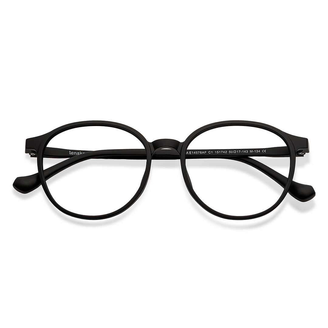 Lenskart Air Online Black Full Rim Round left side