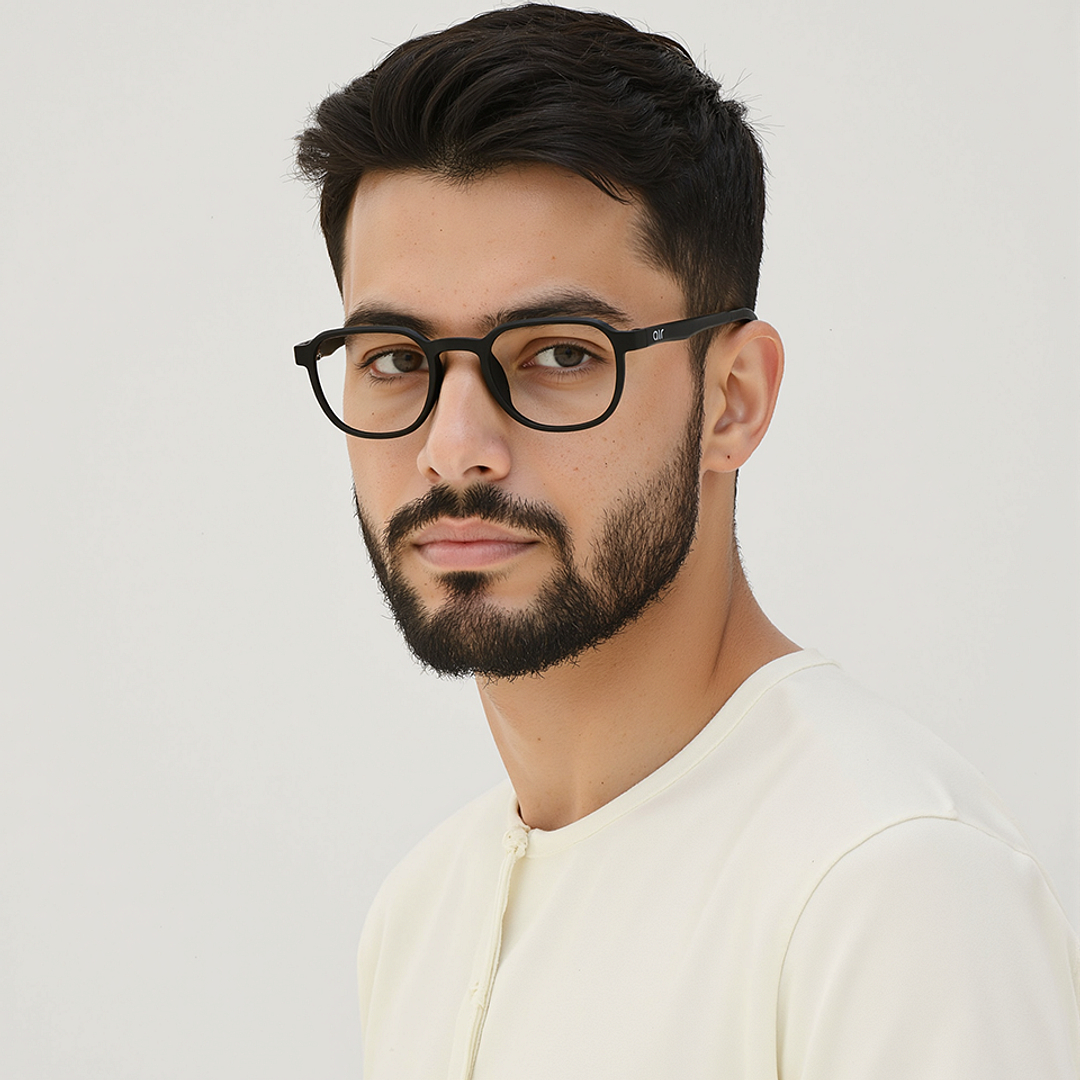 Lenskart Air Online Black Full Rim Round left side