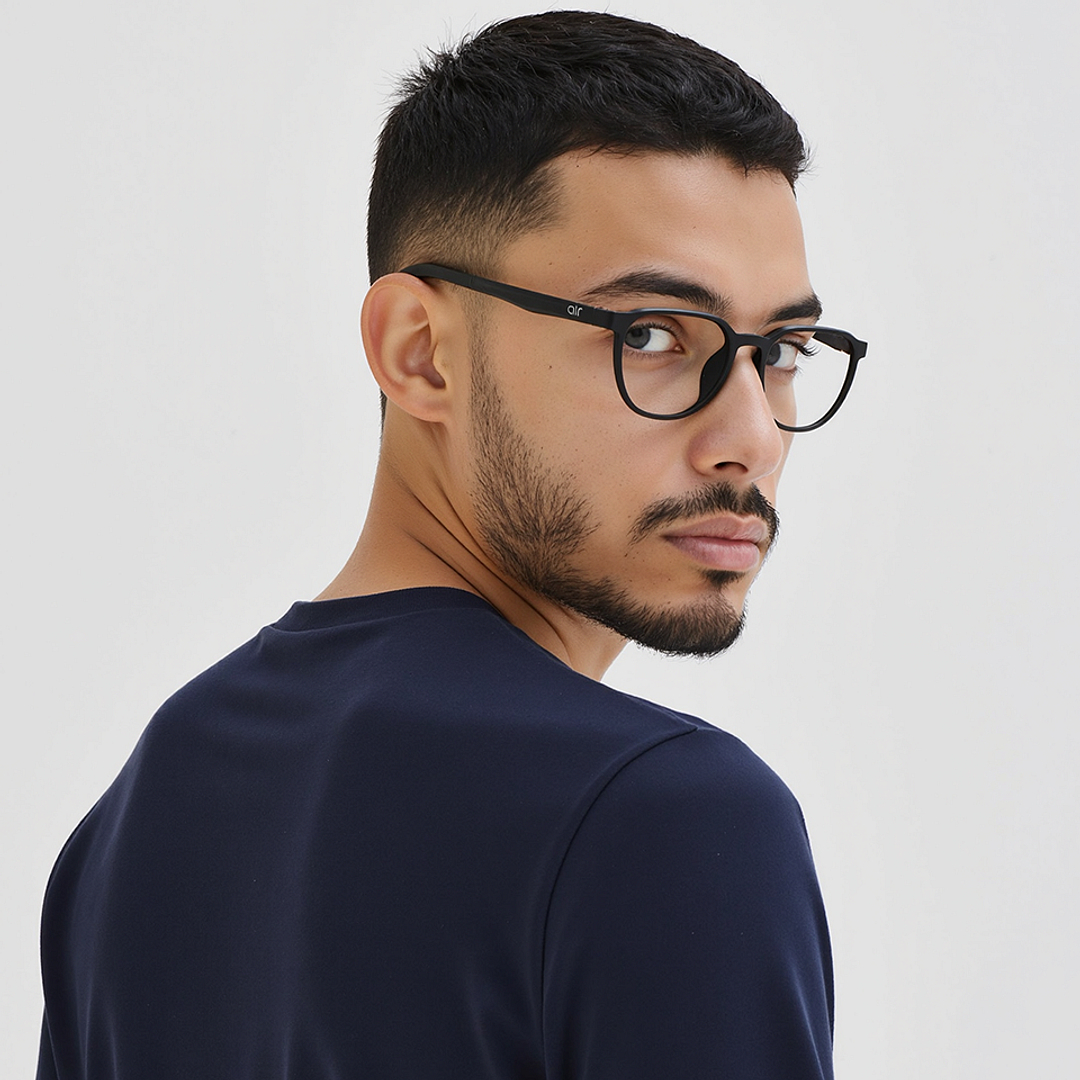 Lenskart Air Online Black Full Rim Round right side