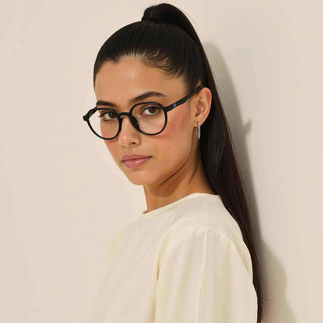 Lenskart Air Online Black Full Rim Round left side