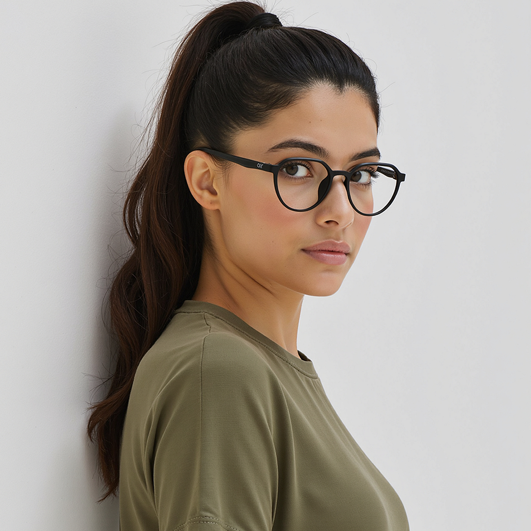 Lenskart Air Online Black Full Rim Round right side