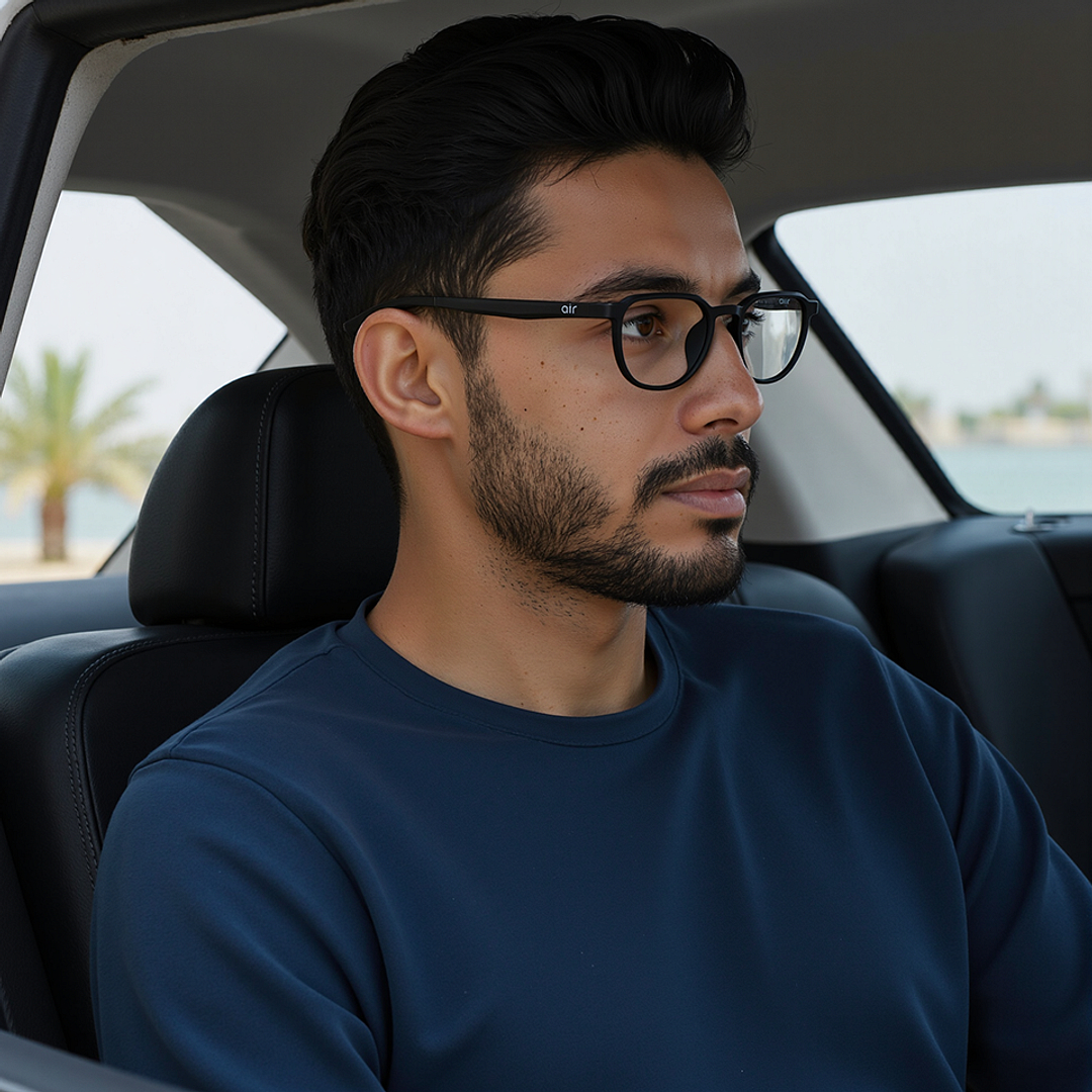 Lenskart Air Online Black Full Rim Round left side