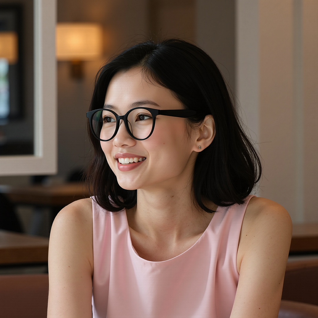 Lenskart Black Full Rim Round left side