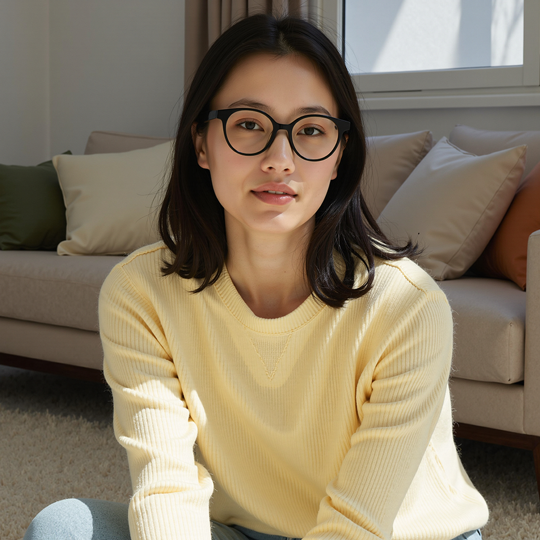 Lenskart Black Full Rim Round left side