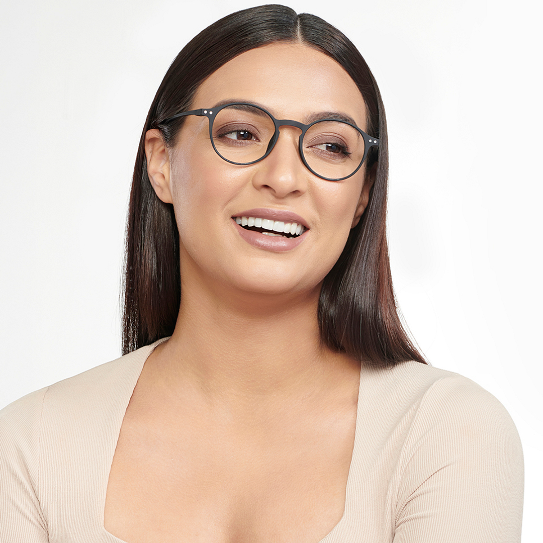 Lenskart READERS Black Black Full Rim Round Lenskart READERS LR E14648 Only for 2 5 Prefitted Powers left side