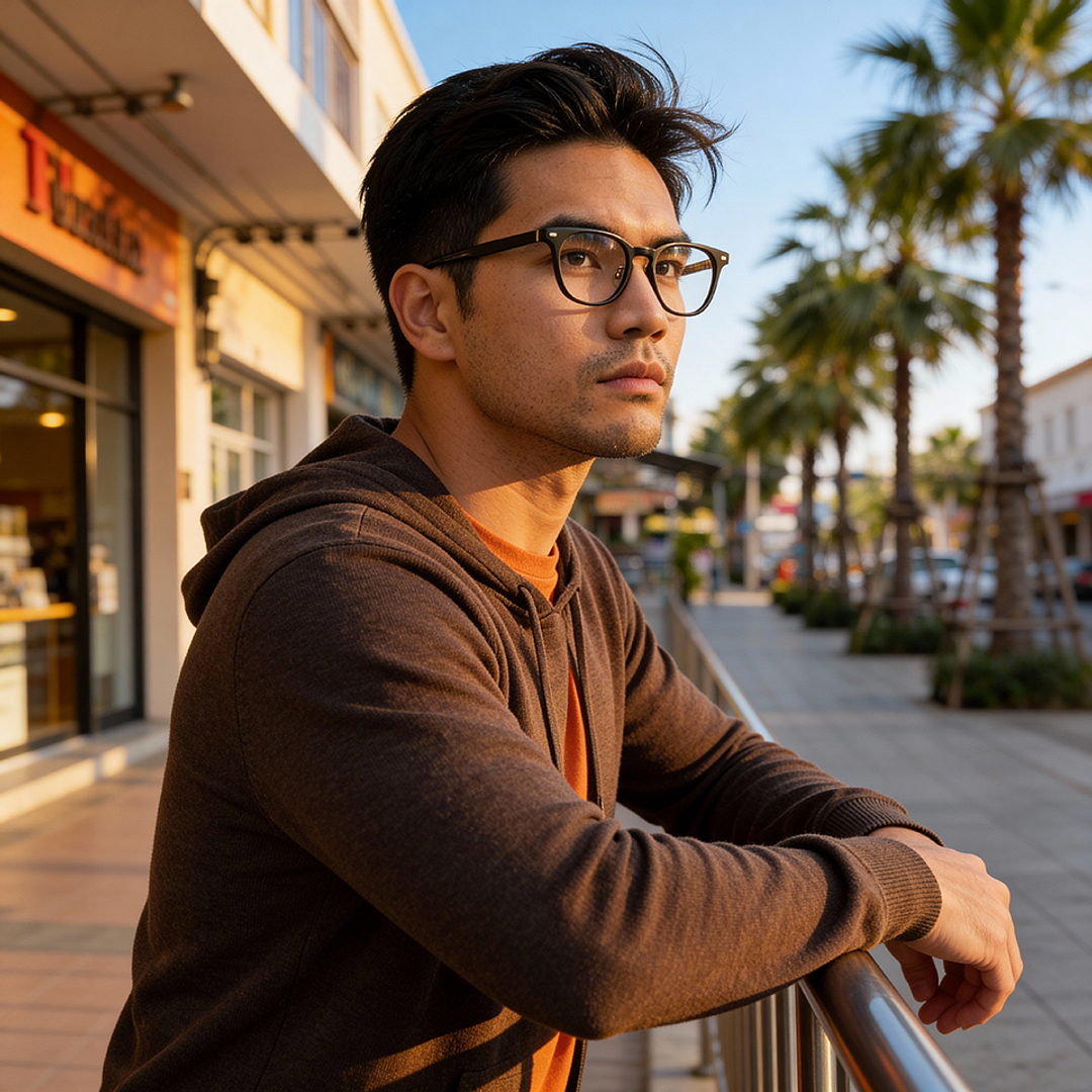 Lenskart Black Full Rim Round left side