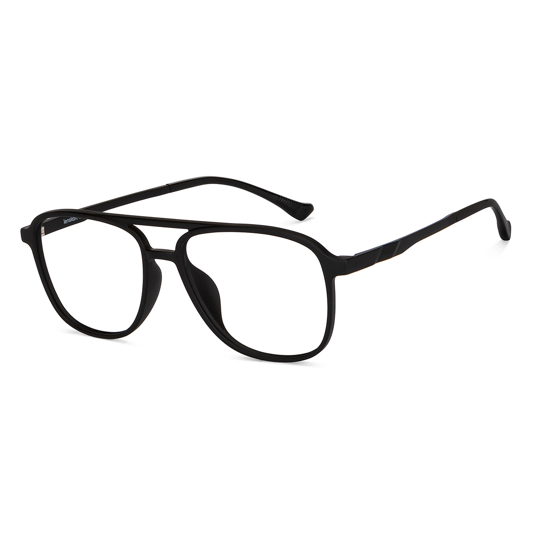 Lenskart Air Online Black Full Rim Aviator left side