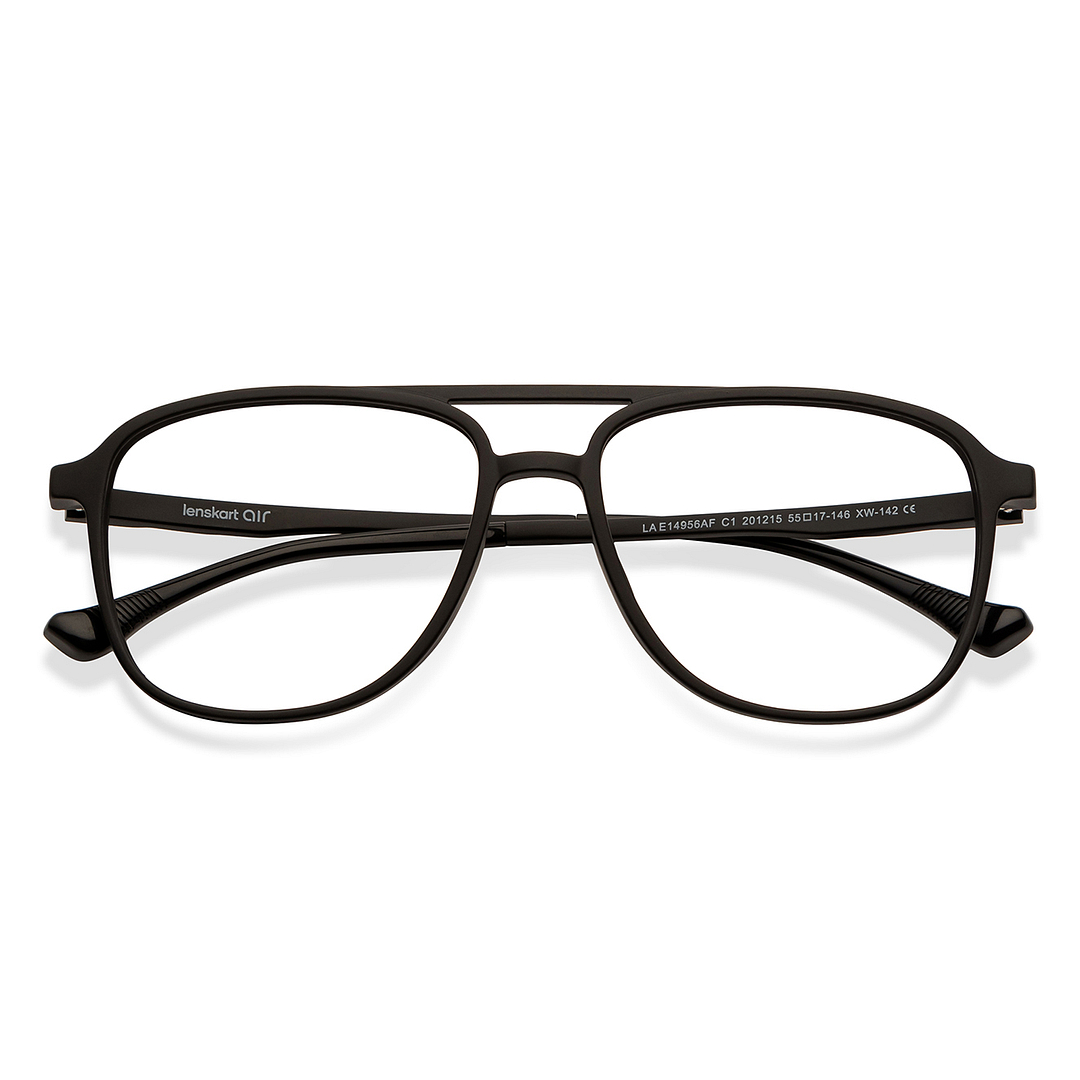 Lenskart Air Online Black Full Rim Aviator left side