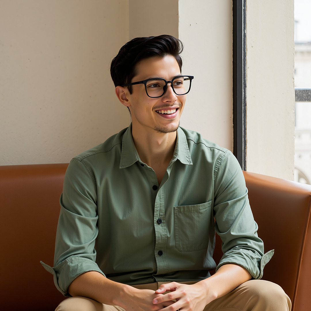 Lenskart Air Black Full Rim Square left side