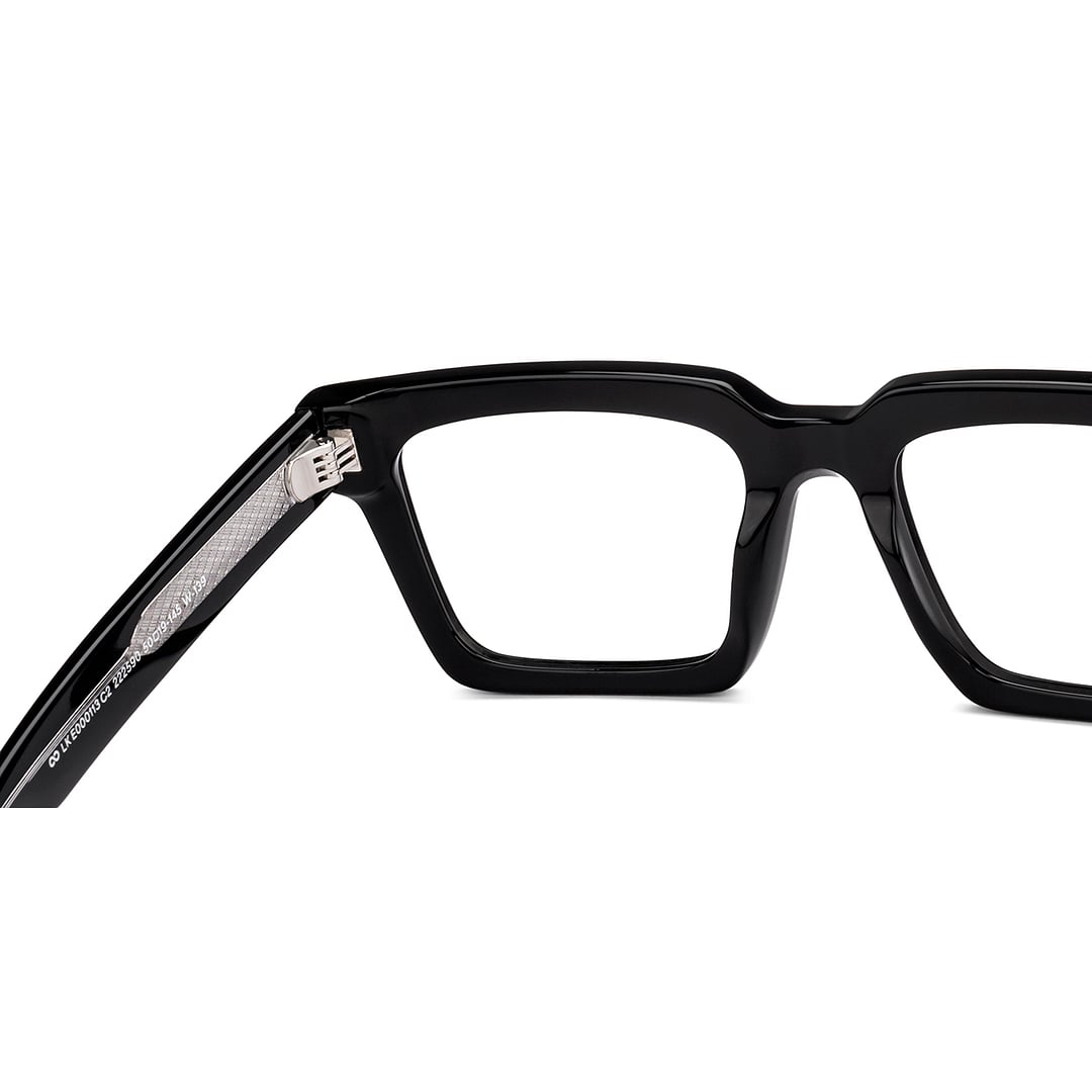Lenskart STUDIO Black Full Rim Rectangle left side
