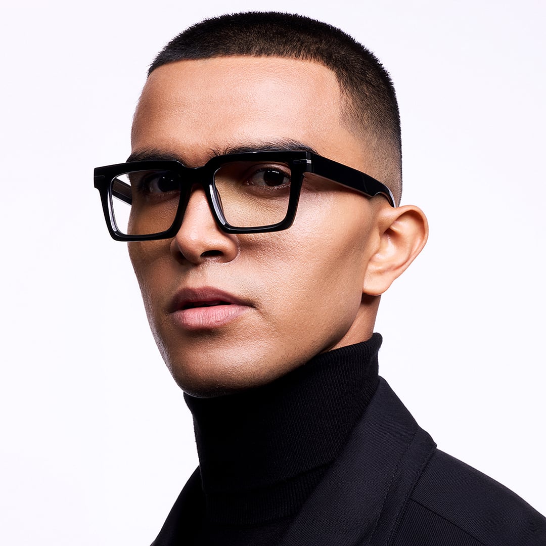 Lenskart STUDIO Black Full Rim Rectangle left side