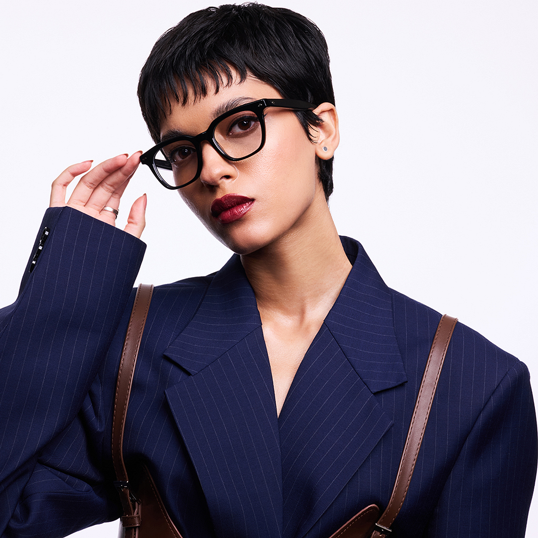Lenskart Studio Online Black Full Rim Square left side