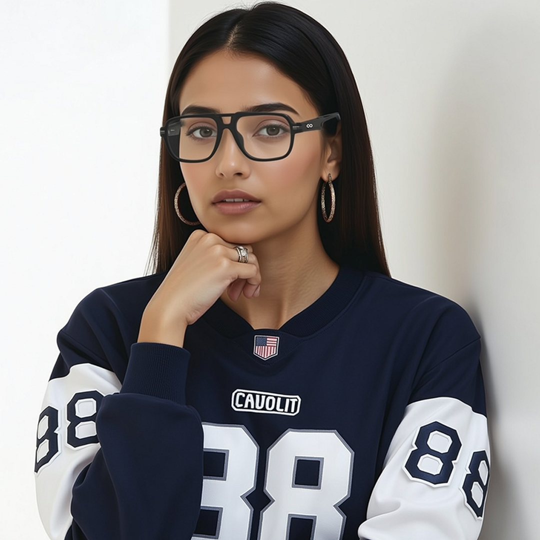 Lenskart STUDIO Black Full Rim Square left side