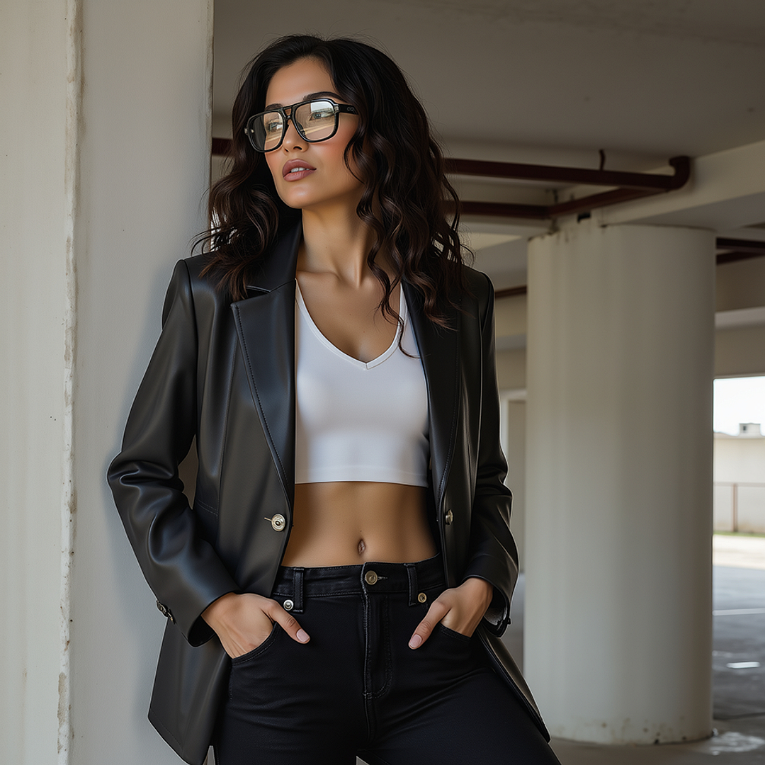 Lenskart STUDIO Black Full Rim Square left side